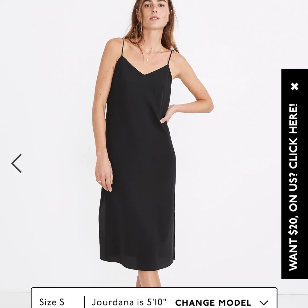 Madewell Eva silk slip dress